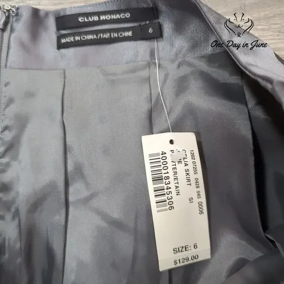 Club Monaco Silk Blend A Line Skirt Size 6